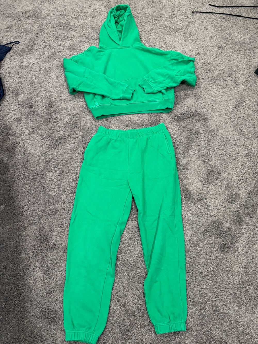Something Navy Bright Green Sweatpants